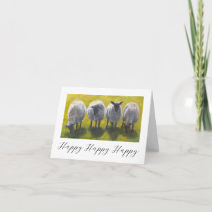 Verjaardagskaart met Schilderachtige Schapen Kaart