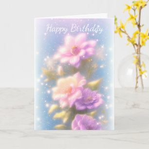 Verjaardagskaart Met Sering En Roze Bloem Kaart