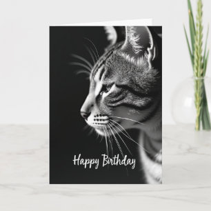 Verjaardagskaart met sierlijke kat kaart