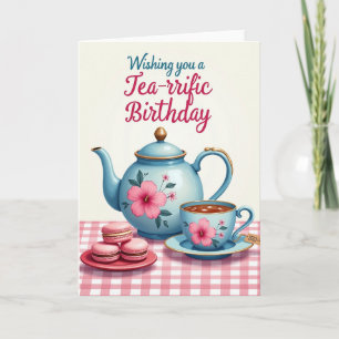 Verjaardagskaart met thema Whimsical Tea Kaart