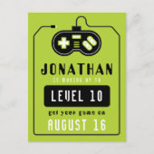 Verjaardagskaart met videogame-truck briefkaart (Voorkant)