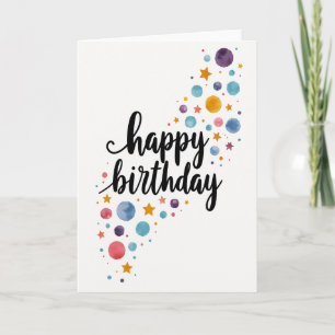 Verjaardagskaart met vrolijk schrift kaart