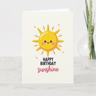 Verjaardagskaart met vrolijke zon kaart