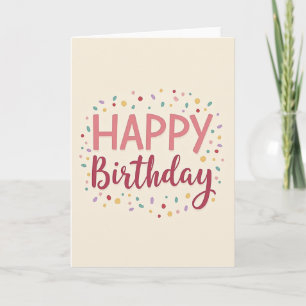 Verjaardagskaart met zoete confetti kaart