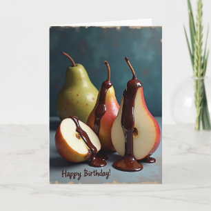 Verjaardagskaart met zoete fruitdruppel kaart