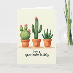 Verjaardagskaart met zoete potplanten kaart