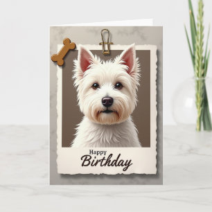 Verjaardagskaart met zoete puppy foto kaart