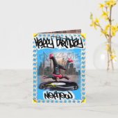 Verjaardagskaart neef kaart (Gele Bloem)