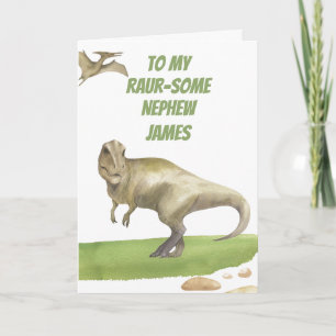 Verjaardagskaart neef met dinosaurus kaart
