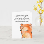 Verjaardagskaart ontbrekende taart kaart (Gele Bloem)