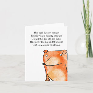 Verjaardagskaart ontbrekende taart kaart