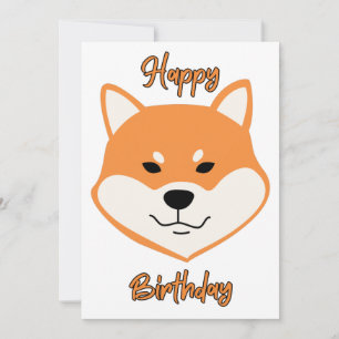 Verjaardagskaart Oorspronkelijke Uitnodiging Shiba