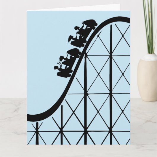 VERJAARDAGSKAART ROLLER COASTER KAART (Voorkant)