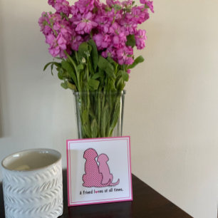 Verjaardagskaart Roze Honden