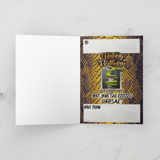 Verjaardagskaart slang en dolk kaart (Binnen)