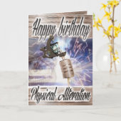 Verjaardagskaart tattoo machine kaart (Gele Bloem)