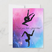 Verjaardagskaart Turnen Bedankkaart (Achterkant)