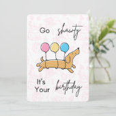 Verjaardagskaart / uitnodiging (Staand voorkant)