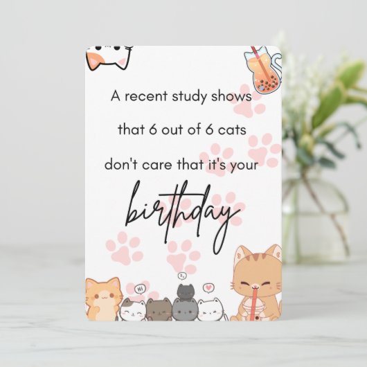 Verjaardagskaart / uitnodiging (Staand voorkant)