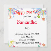 Verjaardagskaart uitnodiging pinguïn (Achterkant)