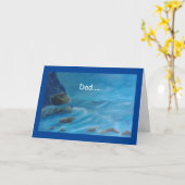 Verjaardagskaart Vaderdag Oceaan Kaart (Gele Bloem)
