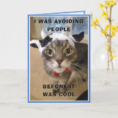 Verjaardagskaart van Grumpy Cat Kaart (Gele Bloem)