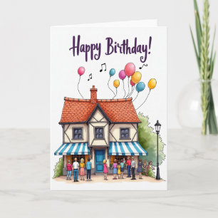 Verjaardagskaart van het Whimsical House Kaart