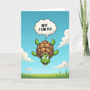 Verjaardagskaart van speelse schildpad kaart