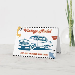 Verjaardagskaart vintage model - Klassieker uit 19 Feestdagen Kaart