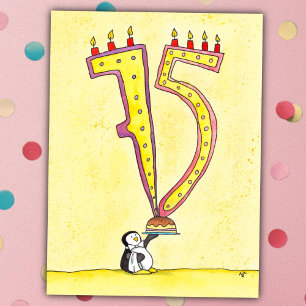 Verjaardagskaart voor 75ste verjaardag van Nicole Briefkaart