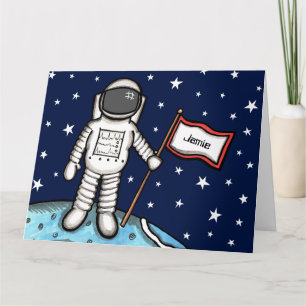 Verjaardagskaart voor astronaut of kosmonaut kaart