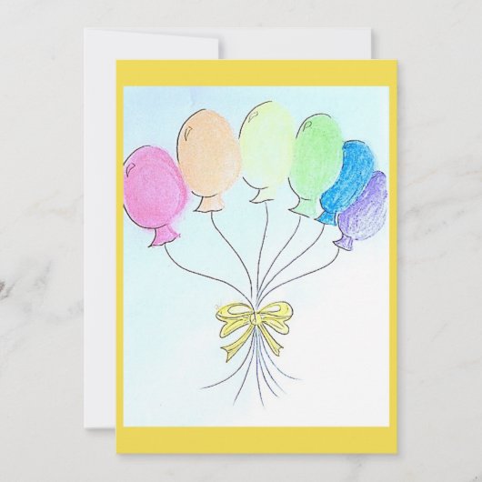 verjaardagskaart voor ballonnen kaart (Voorkant)