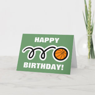 Verjaardagskaart voor basketballiefhebbers kaart