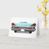 VERJAARDAGSKAART VOOR CLASSIC AUTO KAART (Gele Bloem)