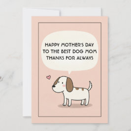 Verjaardagskaart voor de beste moeder van een hond kaart