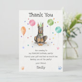 Verjaardagskaart voor Dobermann Puppy Hond Bedankt Kaart (Staand voorkant)