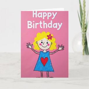 Verjaardagskaart voor een blij kind kaart