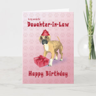 Verjaardagskaart voor een schoondochter met een pu kaart