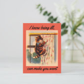 Verjaardagskaart voor een snel herstellend poesje briefkaart (Staand voorkant)