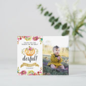 Verjaardagskaart voor eerste verjaardag Kleine Pom Briefkaart (Staand voorkant)