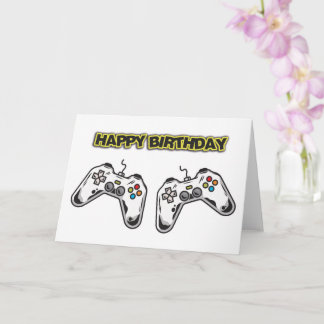 Verjaardagskaart voor gamecontrollers kaart