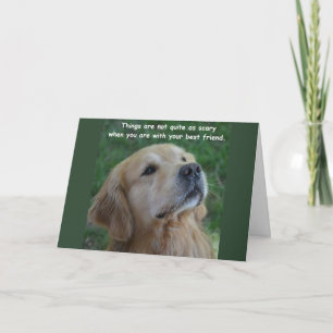 Verjaardagskaart voor Golden Retriever Beste Mense Kaart