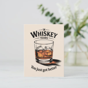 Verjaardagskaart voor hem met whiskey voor papa  briefkaart