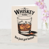 Verjaardagskaart voor hem met whiskey voor papa