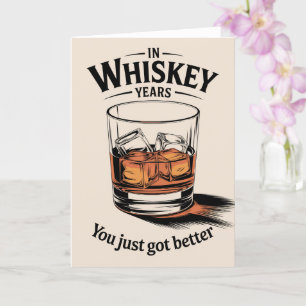 Verjaardagskaart voor hem met whiskey voor papa kaart