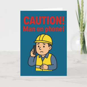 Verjaardagskaart voor het man nooit van zijn telef kaart