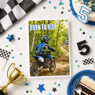 Verjaardagskaart voor jongens met dirt bike-motocr kaart