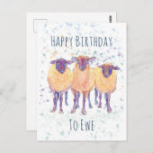 Verjaardagskaart voor jou briefkaart (Voorkant / Achterkant)