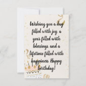 Verjaardagskaart voor kinderen kaart (Achterkant)