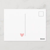 Verjaardagskaart voor kinderen met een roze en paa briefkaart (Achterkant)